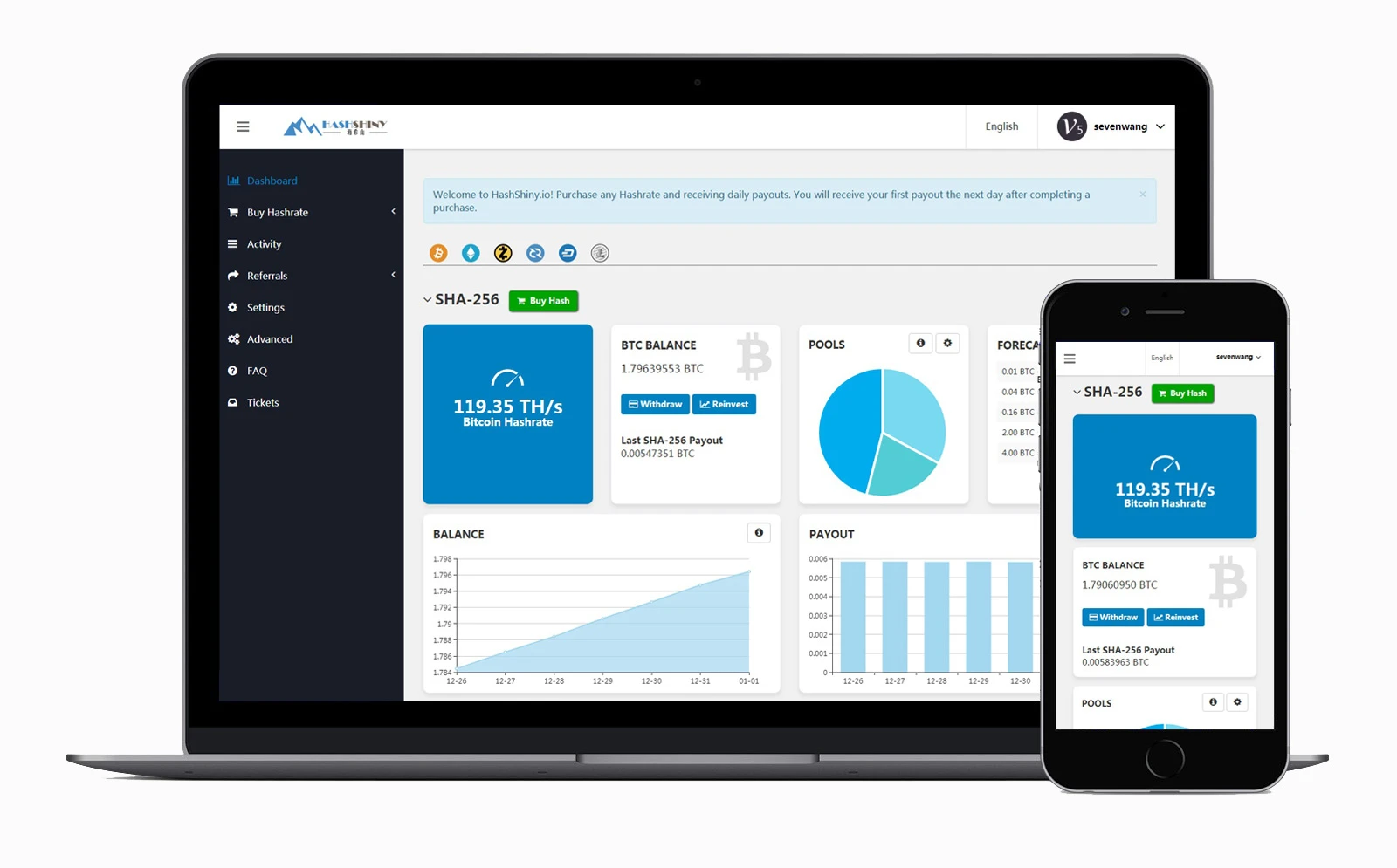 Hashshiny.io | Bitcoin Cloud Mining
